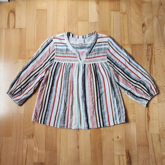 Knox Rose 3/4 sleeve blouse, multicolor, Small - Picture 1 of 6